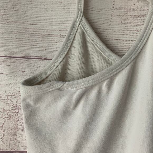 Lululemon White Power Y Tank Top Spaghetti Strap Racerback Built-In Bra - Picture 14 of 16